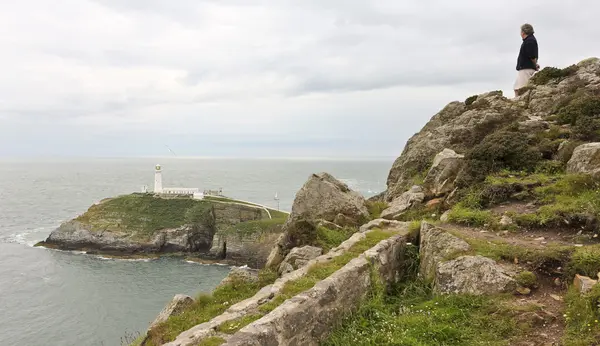 A View of South Stack Lighthouse, Wales — Stock Photo, Image