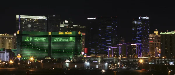 En MGM Grand View fra McCarran internasjonale lufthavn – stockfoto