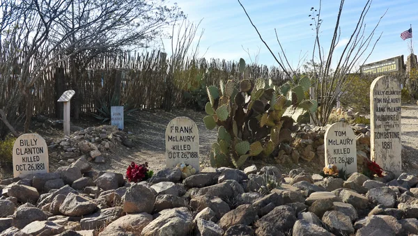 Scena boothill cmentarz w nagrobek, arizona — Zdjęcie stockowe