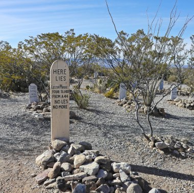 tombstone, arizona boothill mezarlık sahnesinde