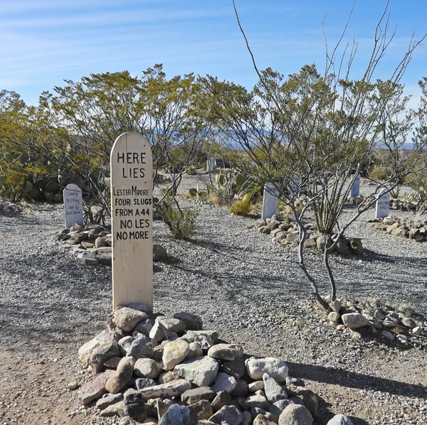 Uma cena do cemitério de Boothill em Tombstone, Arizona — Fotografia de Stock
