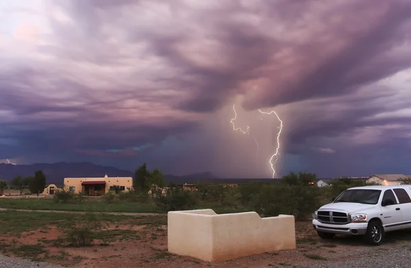 A Dance of Lightning in the Foothills — Stock Photo, Image