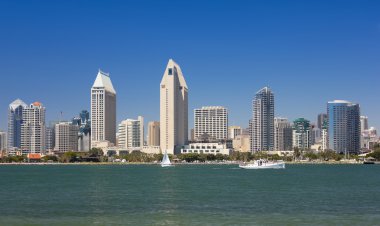 san diego Körfezi ve şehir merkezinde bir görünüm