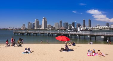 san diego Körfezi ve şehir merkezinde coronado görüntüleme