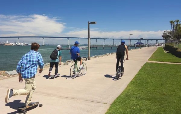 A Coronado Bridge Vista dall'isola di Coronado — Foto Stock