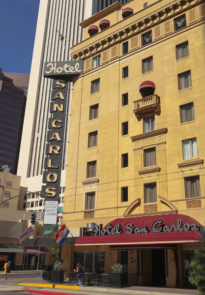 酒店圣卡洛斯开枪，凤凰城，亚利桑那州 — 图库照片