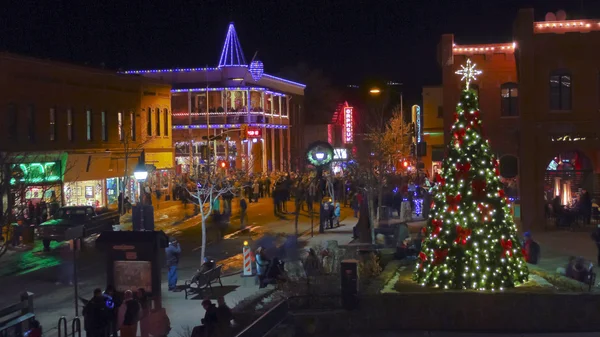 An Historic Downtown Flagstaff, Arizona, New Year's Eve — Stock Photo, Image