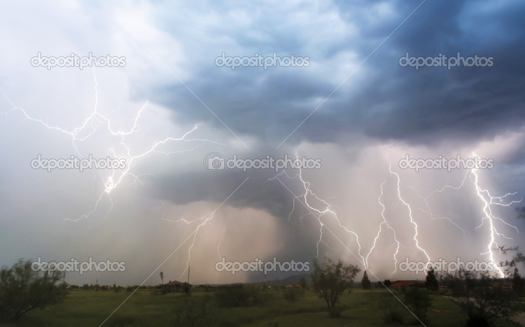A Chaotic Thunderstorm with Lightning Strikes Within