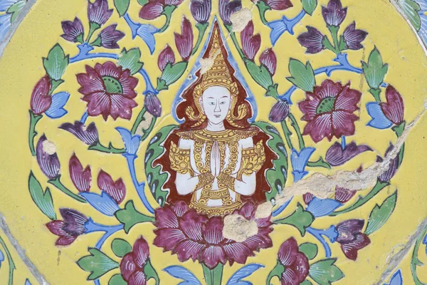 Tajskiej sztuki ściany — Zdjęcie stockowe