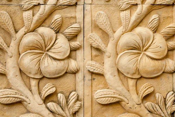 Native molding art on wall in thai style — Stock Photo, Image