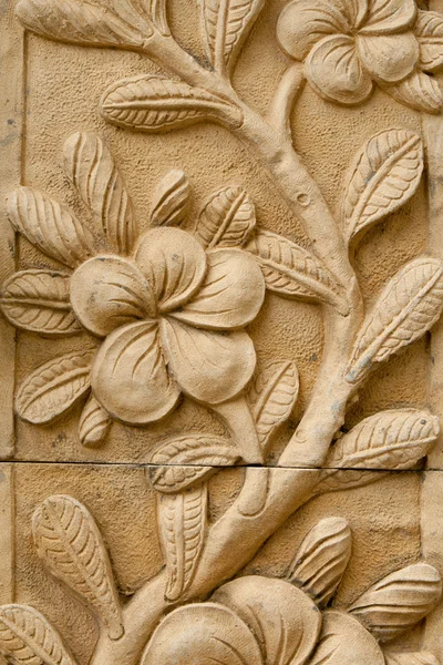 Flower carving decorated — Stock Photo, Image