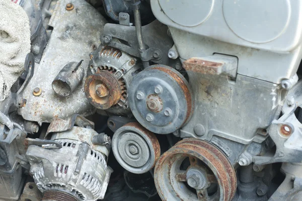 Scrap metal from car engine — Stock Photo, Image