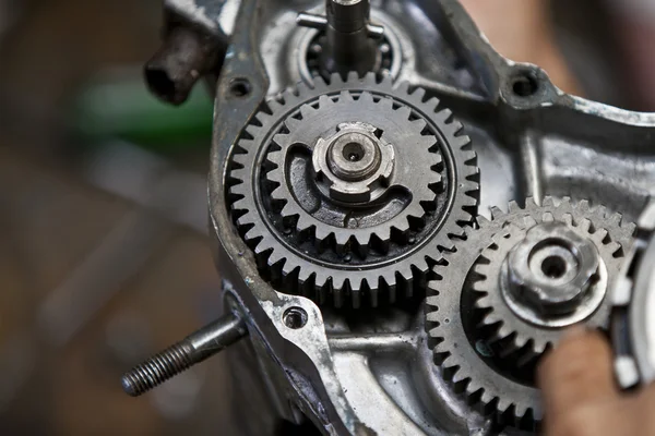 Reparación del motor de motocicleta — Foto de Stock