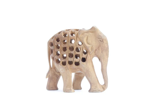 Trä elefant skulptur — Stockfoto