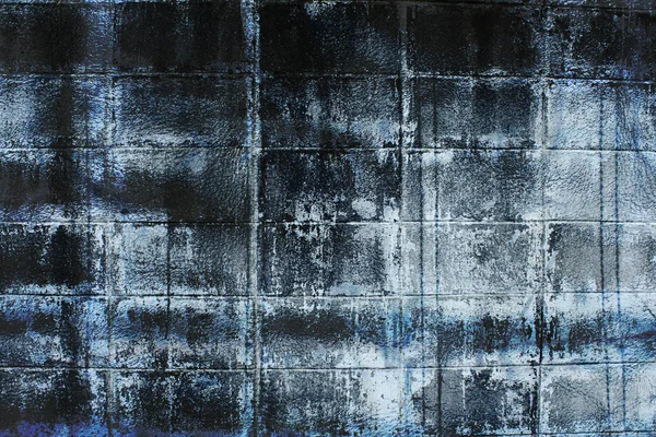 Åldern, super grunge betongvägg i mörka, kalla färgtoner — Stockfoto