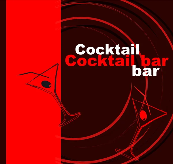 Vorlage für eine Cocktailbar — Stockvektor