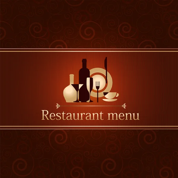 Modello di lusso per un menu ristorante — Vettoriale Stock