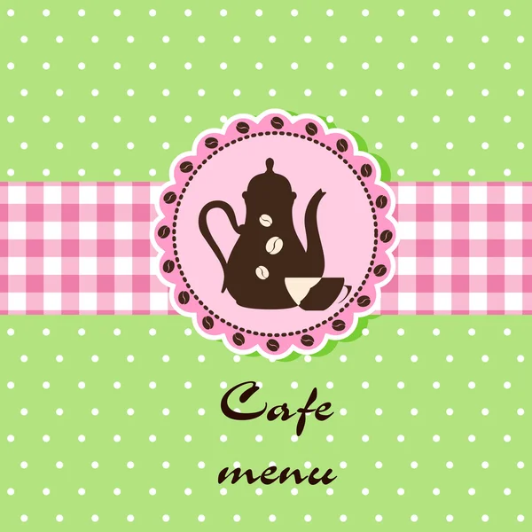 Modèle de menu d'un café — Image vectorielle