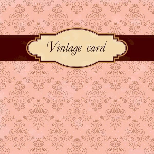 Cartão vintage — Vetor de Stock