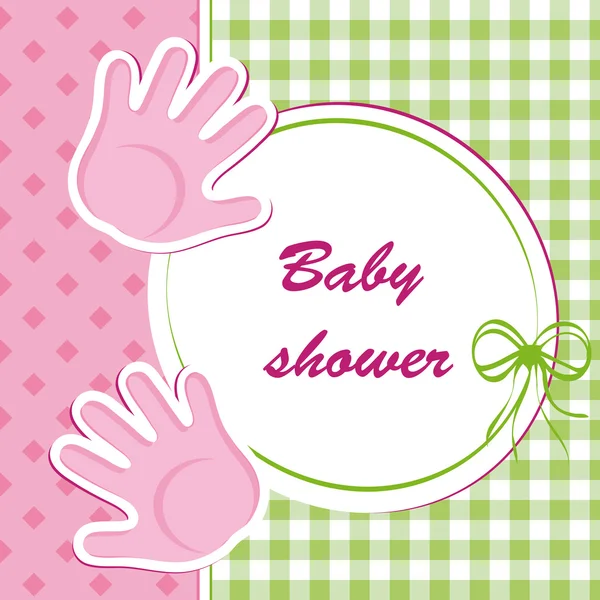 Baby shower - ragazza — Vettoriale Stock