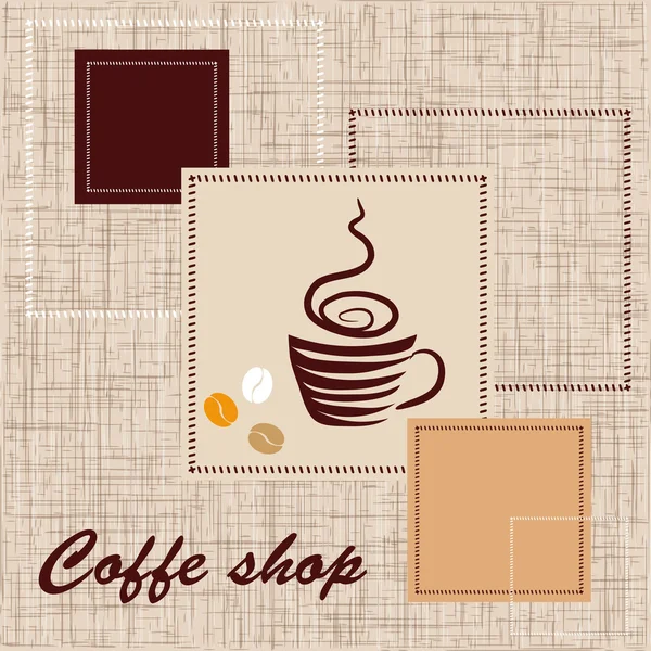 Şablon coffee shop — Stok Vektör