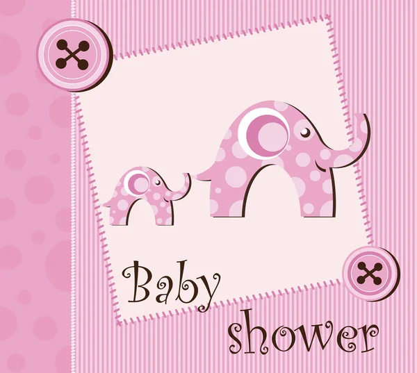 Baby shower - ragazza — Vettoriale Stock