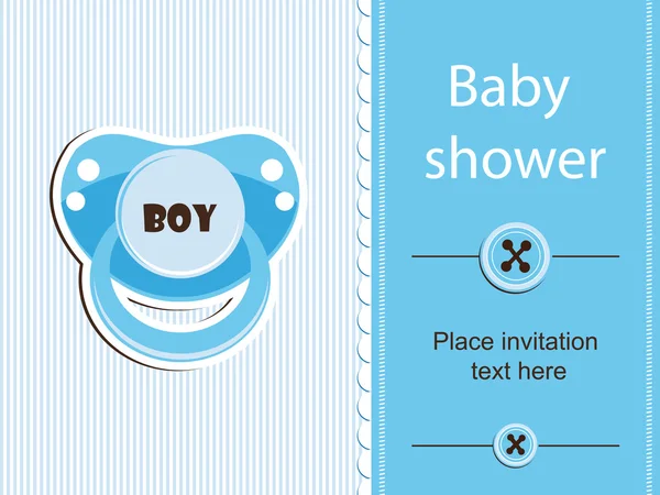Baby dusch - pojke — Stock vektor