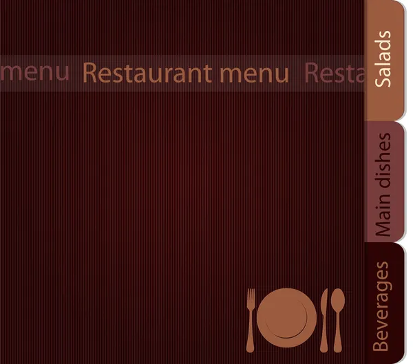 Template of a Restaurant Menu — Stock Vector