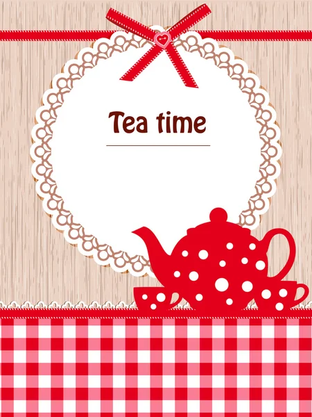 Tea time template — Stock Vector