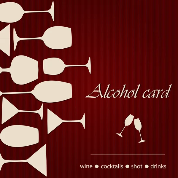 Template of a alcohol card — Stock Vector