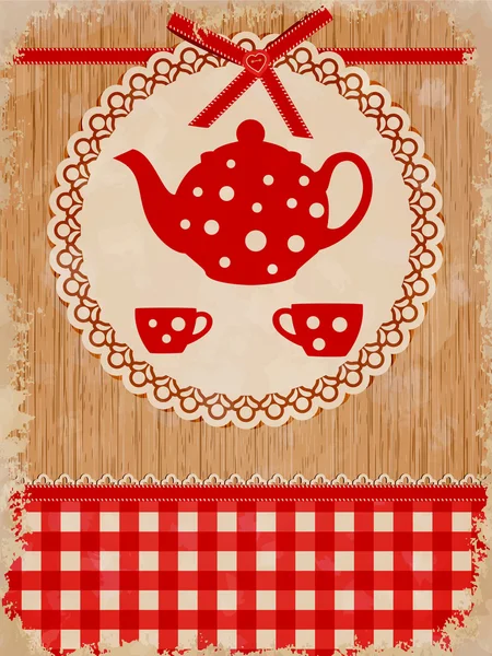 Plantilla de tiempo té — Vector de stock