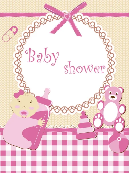 Baby shower - twins — Stock Vector