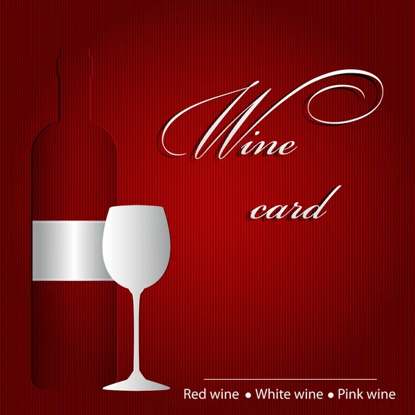 Şarap kartı şablonu — Stok Vektör