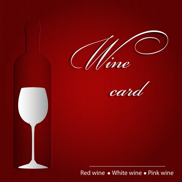 Plantilla de una tarjeta de vino — Vector de stock