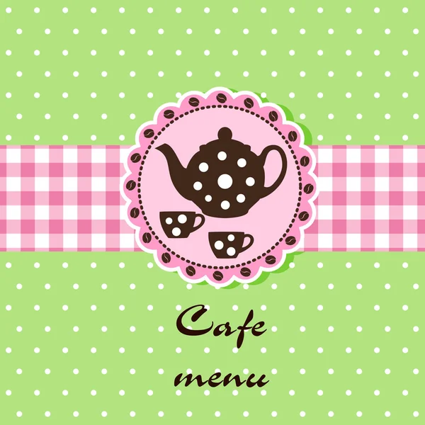 Template of a cafe menu — Stock Vector