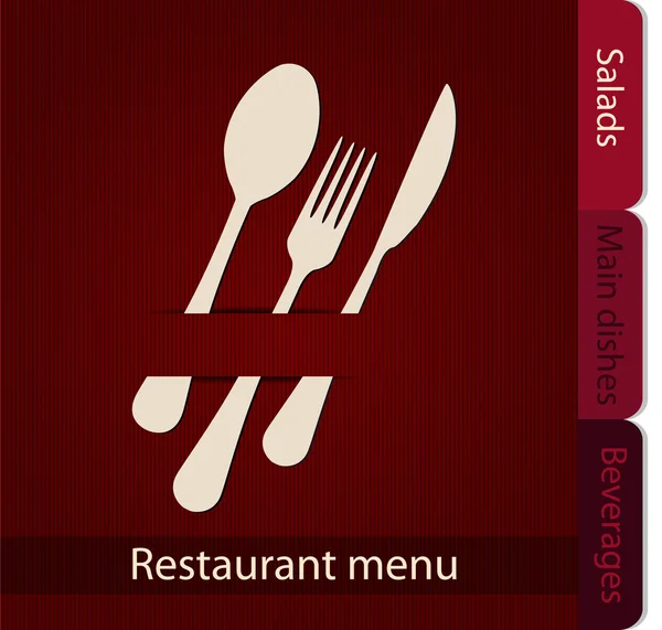 Modèle de menu d'un restaurant — Image vectorielle