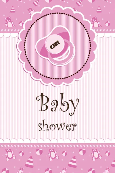Bebek duş - kız — Stok Vektör