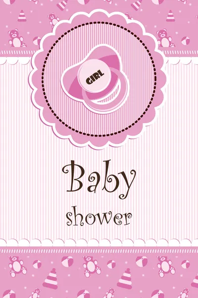 Baby shower - girl — Stock Vector