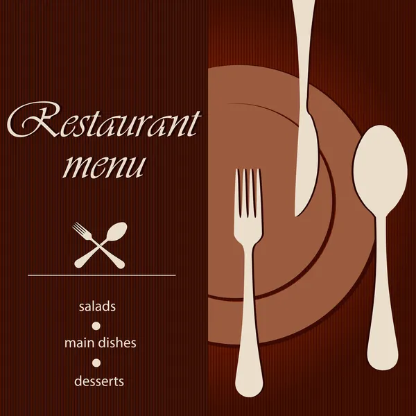 Template of a Restaurant Menu — Stock Vector