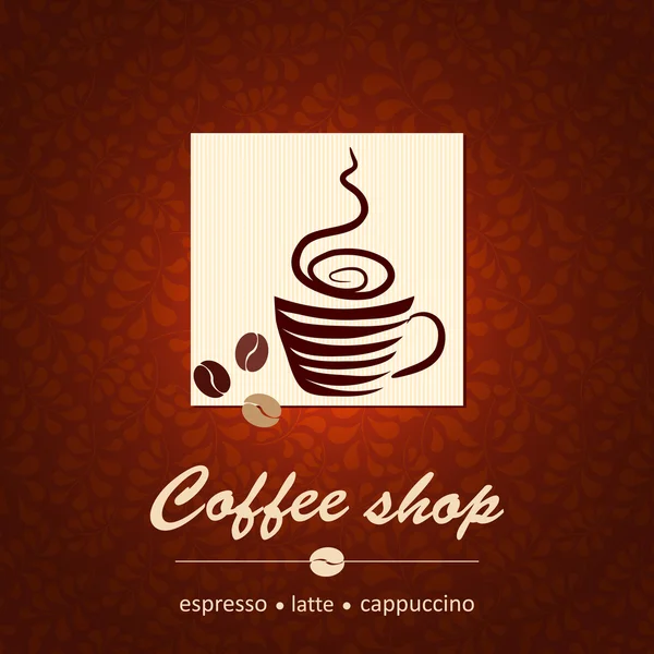 Template of coffee shop — Stock Vector