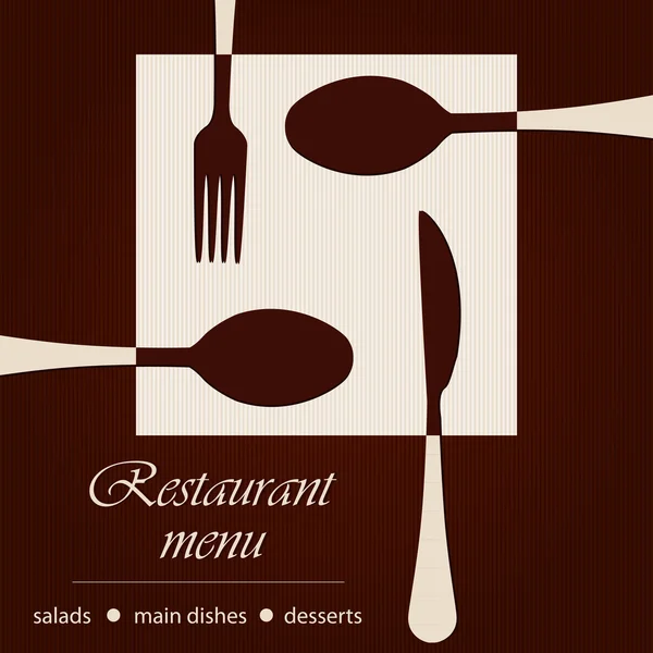 Modèle de menu d'un restaurant — Image vectorielle