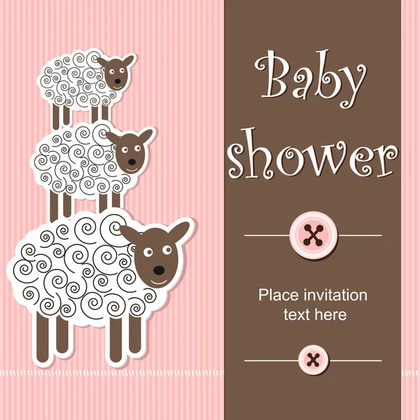 Baby shower - twins — Stock Vector