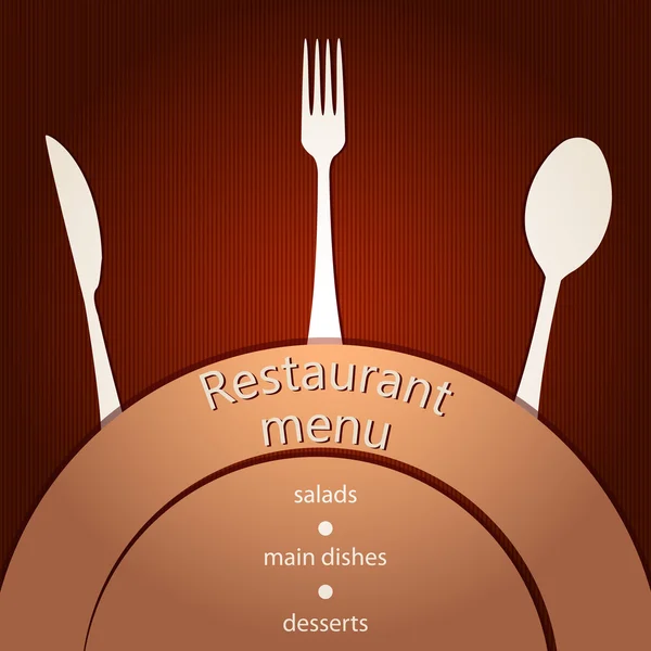 Template of a restaurant menu — Stock Vector