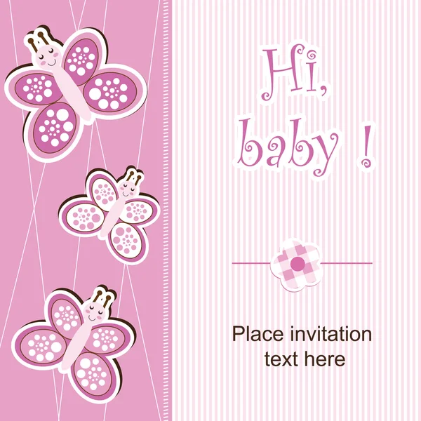 Baby shower - girl — Stock Vector