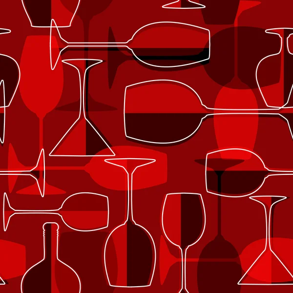 Seamless wineglass background — Stock Vector