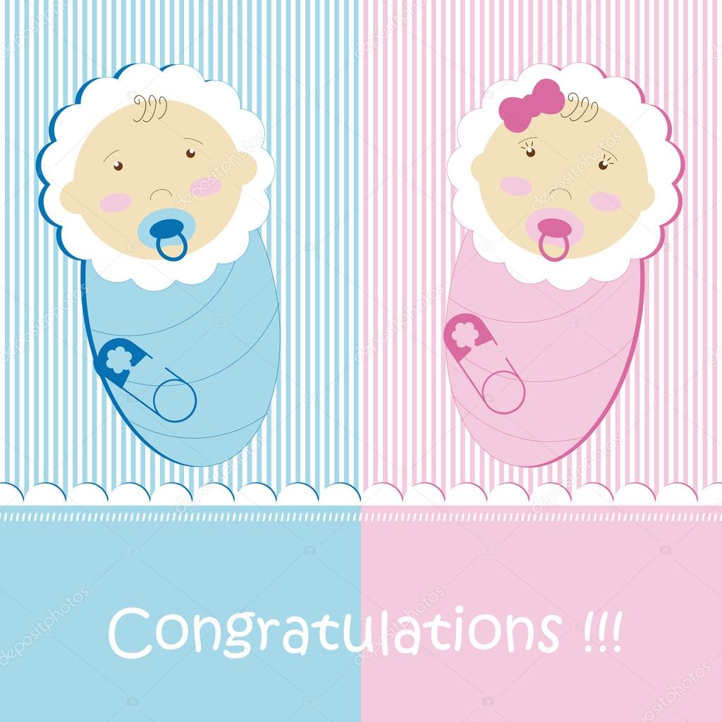 Twins Baby Boy And Girl Stock Vector Image By C Blondina103 Twins Baby Boy And Girl Stock Vector Image By C Blondina103