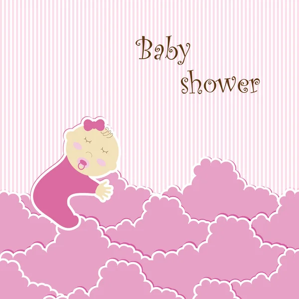 Baby shower - girl — Stock Vector