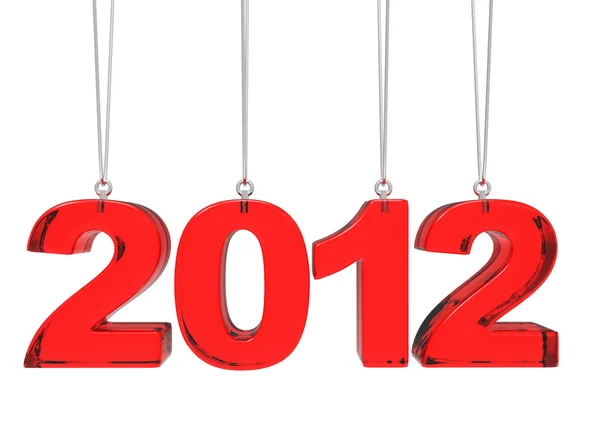 2012 red glass — Stock Photo, Image