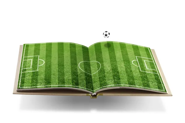 Futbol kitap kavramı — Stok fotoğraf
