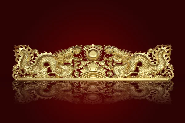 Golden Dragon symbol of the year 2012 — Stock Photo, Image